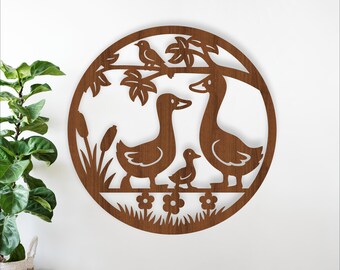 Geese wall sign laser cut SVG files - digital download Farm birds nursery decor