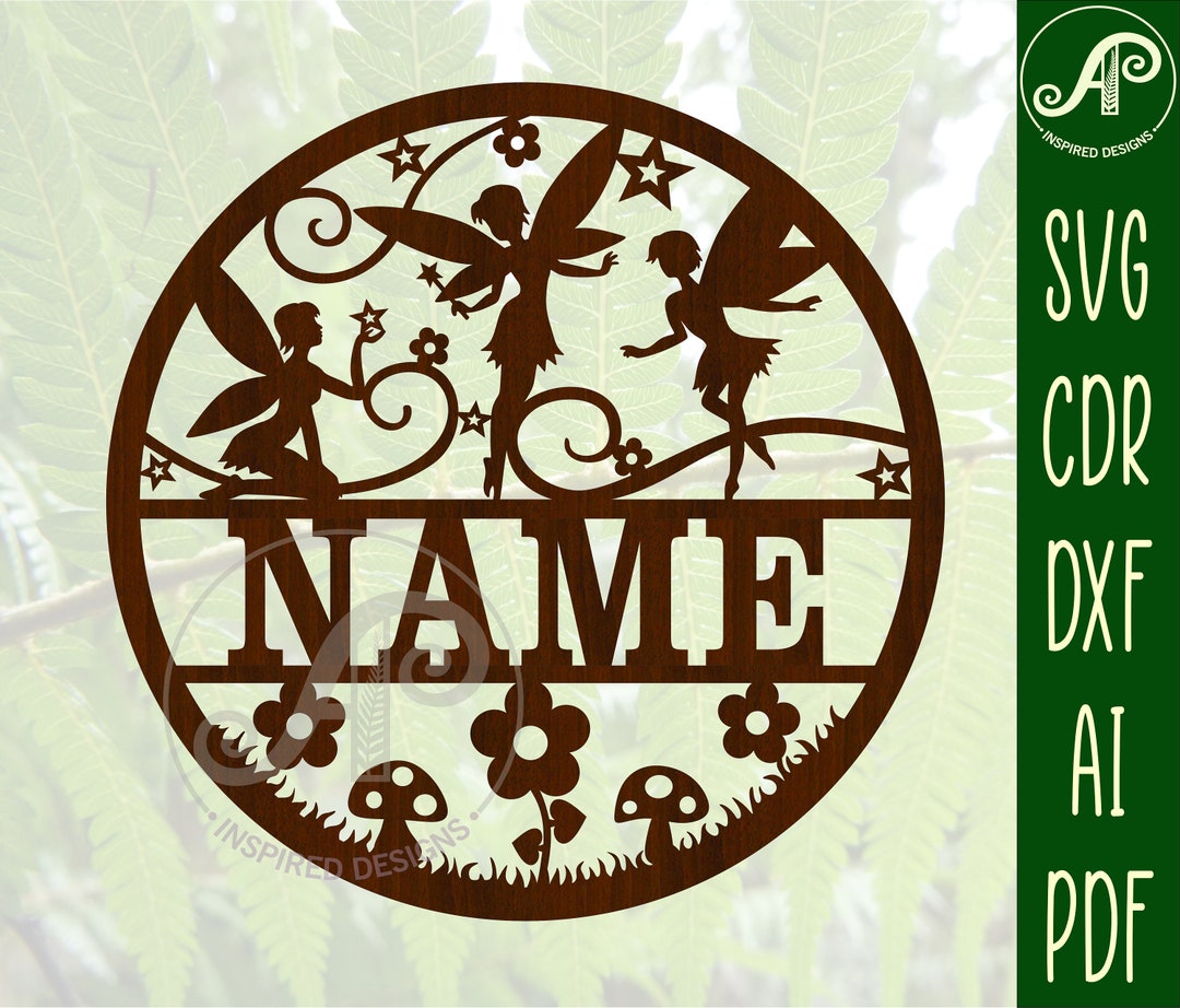 Fairy Name Sign SVG Fantasy Themed Door or Wall Hanger - Etsy