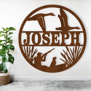 Duck Hunting Name Sign: Laser Cut Vector Template (digital Download) - Etsy