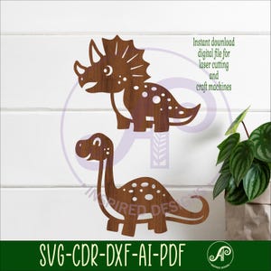 Dinosaur SVG Bundle: Laser Cut Dino Nursery Wall Art (Digital Download) image 5