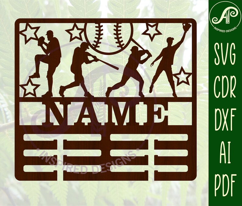 Baseball Medal Holder SVG Sports Themed Door or Wall Hanger Etsy
