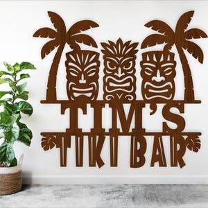 Tiki Bar Name Sign Laser Cut File SVG (Digital Download)