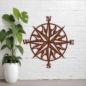 Sun Compass Wall Art: Travel Theme Laser Cut File (Digital Download)