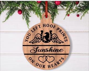Horse Memorial Christmas Ornament SVG: Engraved Keepsake (Digital Download