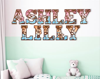 Tropical Flamingo Alphabet Letters: 3-Layer SVG Vector (Digital Download)