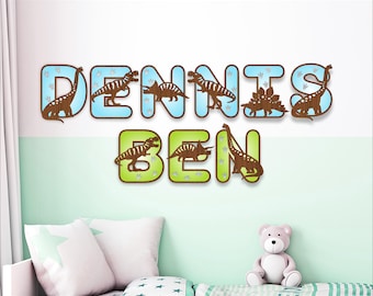 Dino Alphabet Letters SVG: Layered Dinosaur Font (Digital Download)