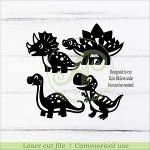 Dinosaur SVG Bundle: Laser Cut Dino Nursery Wall Art (Digital Download) image 3