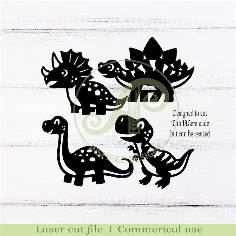 Dinosaur SVG Bundle: Laser Cut Dino Nursery Wall Art (Digital Download) image 3