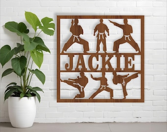 Karate Name Sign: Laser Cut Template (Digital Download)