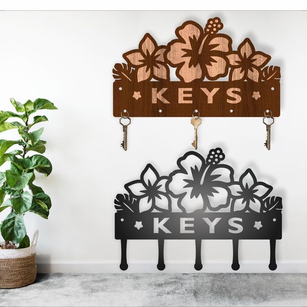 Wooden Key Holder - Etsy
