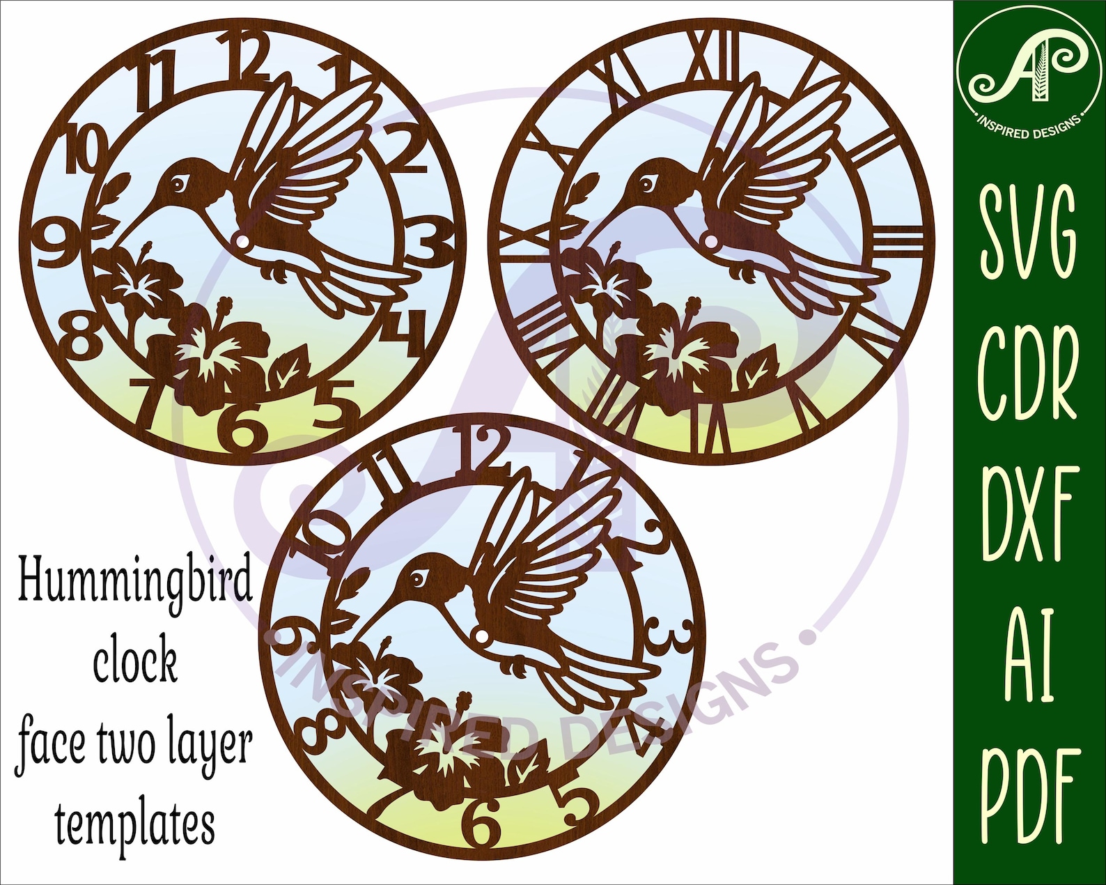 Hummingbird Wall Clock SVG Laser Cut File (digital Download) - Etsy