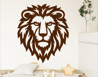 Lion  face design. laser cut file. vector file SVG ai, cdr, dxf instant download, wall art