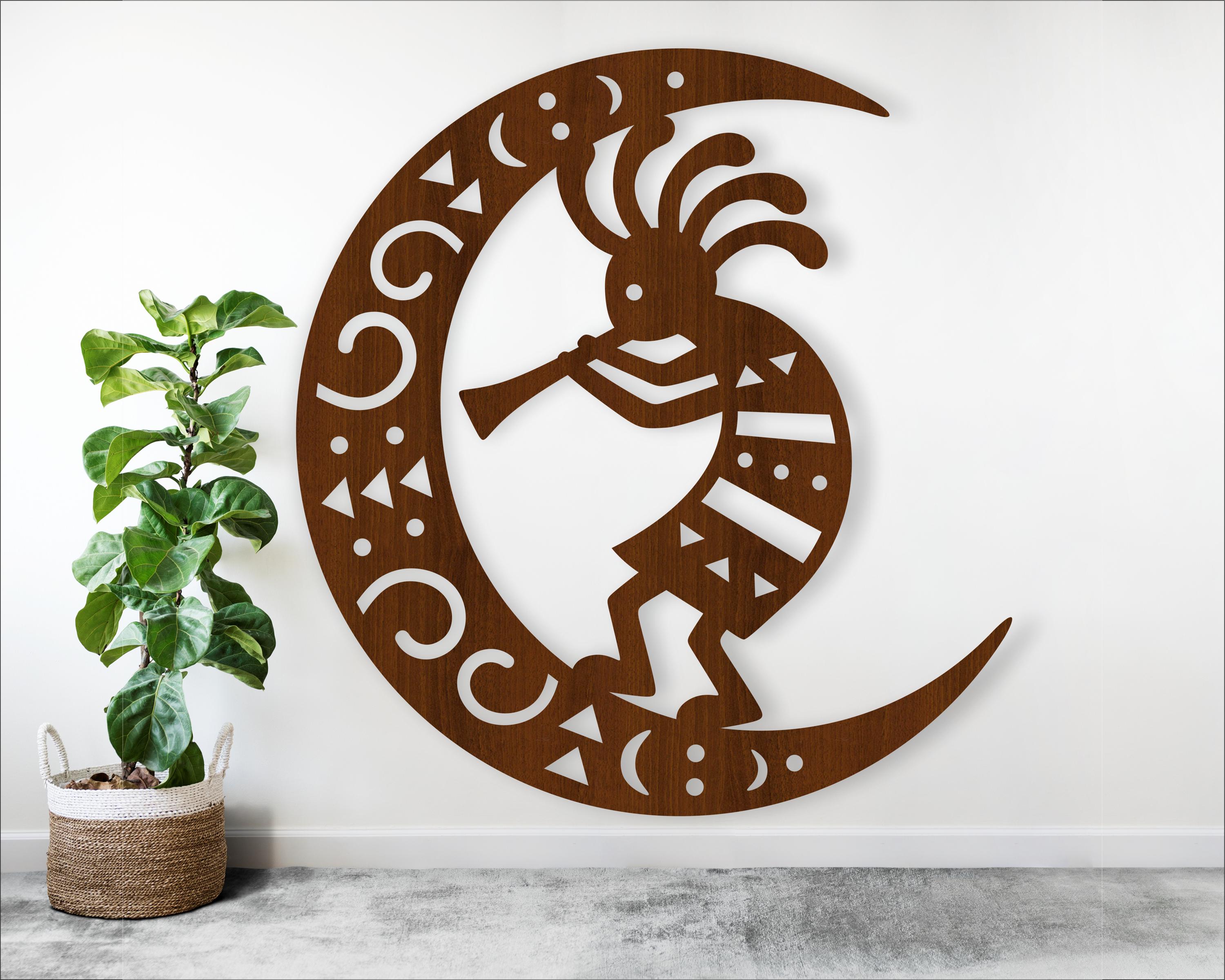Kokopelli Moon Digital Download Cut File Wall Art, SVG File