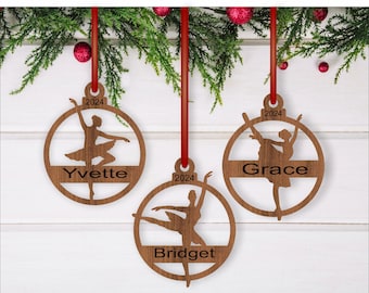 Ballerina Christmas Ornaments: Laser Cut SVG Template (Digital Download)