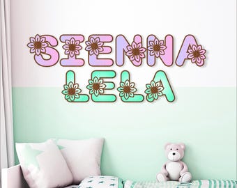 Flower Letters - 43 letter options - digital download laser cut files SVG