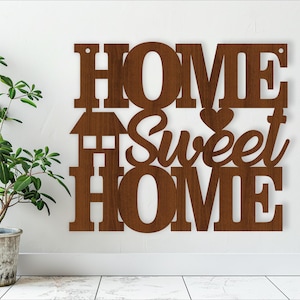 Home sweet home SVG Ai, cdr, dxf Sofort Download Zeichen, digitales Design, Laserschnitt, DIY Wandkunst