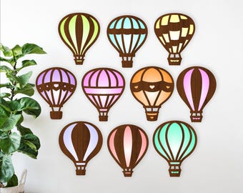 Hot Air Balloon shapes - laser cut Designs SVG ballooning decor (Digital Download)