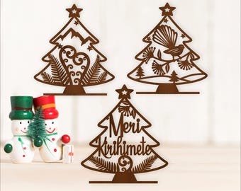 Christmas Tree Stand bundle New Zealand theme SVG Laser Cut table decor (Digital Download)
