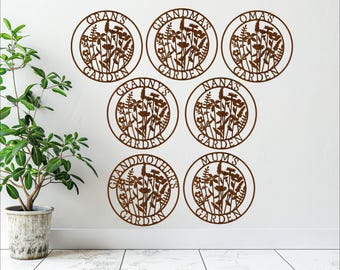 Floral Garden Sign SVG: Mother's Day Laser Cut Template (Digital Download)