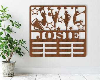 Cheerleading Medal Holder SVG: Laser Cut Template (Digital Download)