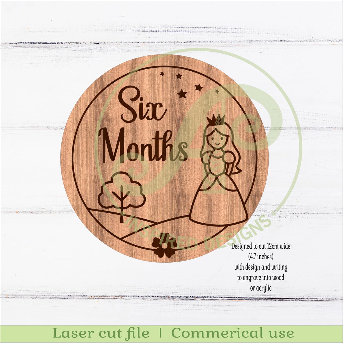 Princess Milestone Discs SVG - Baby Monthly Photo Props - Laser Cut ...