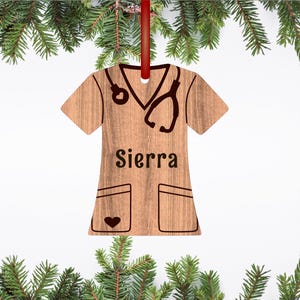 Scrub Weihnachtsschmuck SVG Laser geschnitten, sofortiger Download, Pdf, Dxf, Ai und Cdr Vorlage.