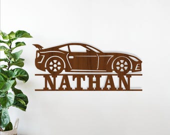 Fast Car Name Sign SVG - Personalized Car Laser Cut Template (Digital Download)