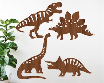 Dinosaur SVG Bundle: Laser Cut Dino Kids room decor (Digital Download)