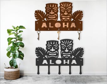 Tiki Head Key Holder Laser Cut Files: Wood & Metal (Digital Download)