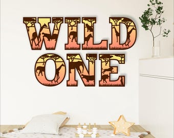 Safari Animal Alphabet SVG: Layered Letters, Laser Cut Files (Digital Download)
