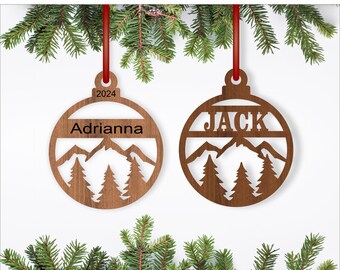 Outdoors Christmas Ornaments SVG laser cut, instant download Pdf, Dxf, Ai and Cdr template.