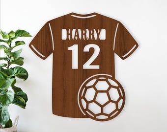 Handball Name Sign SVG - Personalized Sport Theme Laser Cut Template (Digital Download)