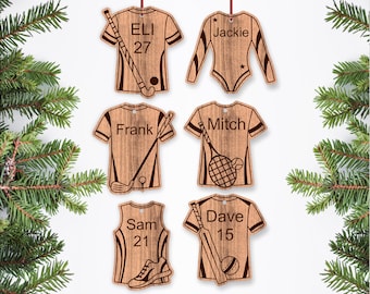 Sports Christmas Ornament SVG, Hockey Gymnastics Track Golf Tennis Cricket Shirt Designs Laser Cut