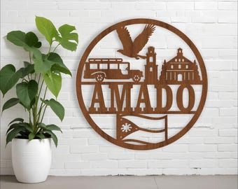 Philippines Name Sign: Laser Cut World Theme Door Hanger (Digital Download)