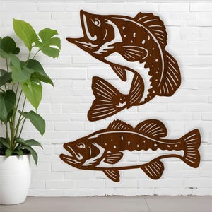 Disegni di sagome di pesce persico - forme tagliate al laser, file vettoriale SVG, download immediato. Ritagli con dettagli