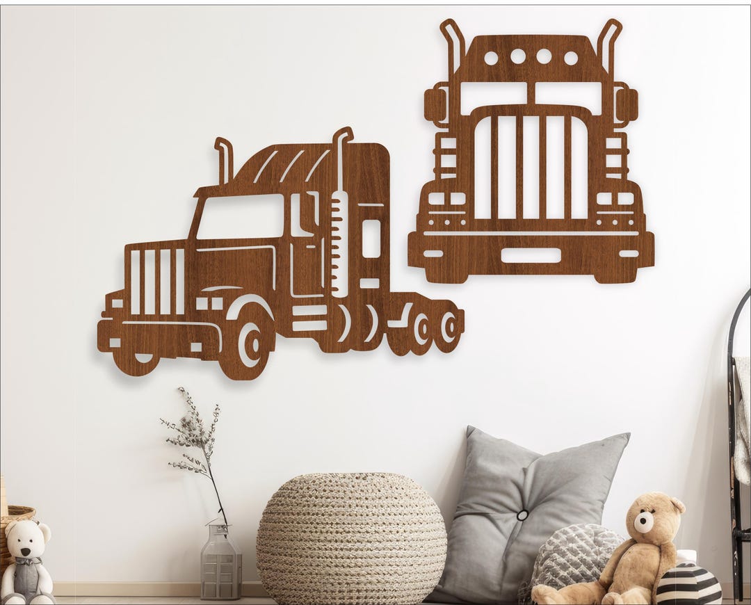 Semi Trucks Wall Art, SVG File. Vector File Ai, Cdr, Dxf Instant ...