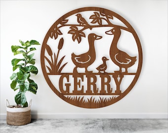 Goose Nursery Name Sign Laser Cut Files (Digital Download)