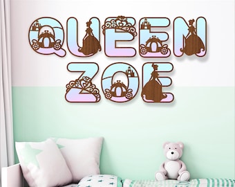 Princess Silhouette Alphabet SVG: Tiara & Castle Letters (Digital Download)