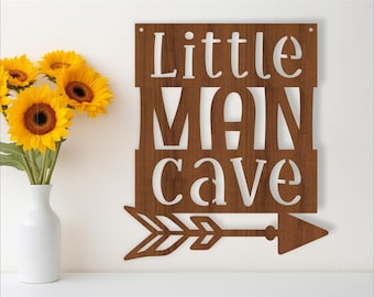 Little man cave sign, SVG file. vector file ai, cdr, dxf instant download digital design, laser cut, wall sign file