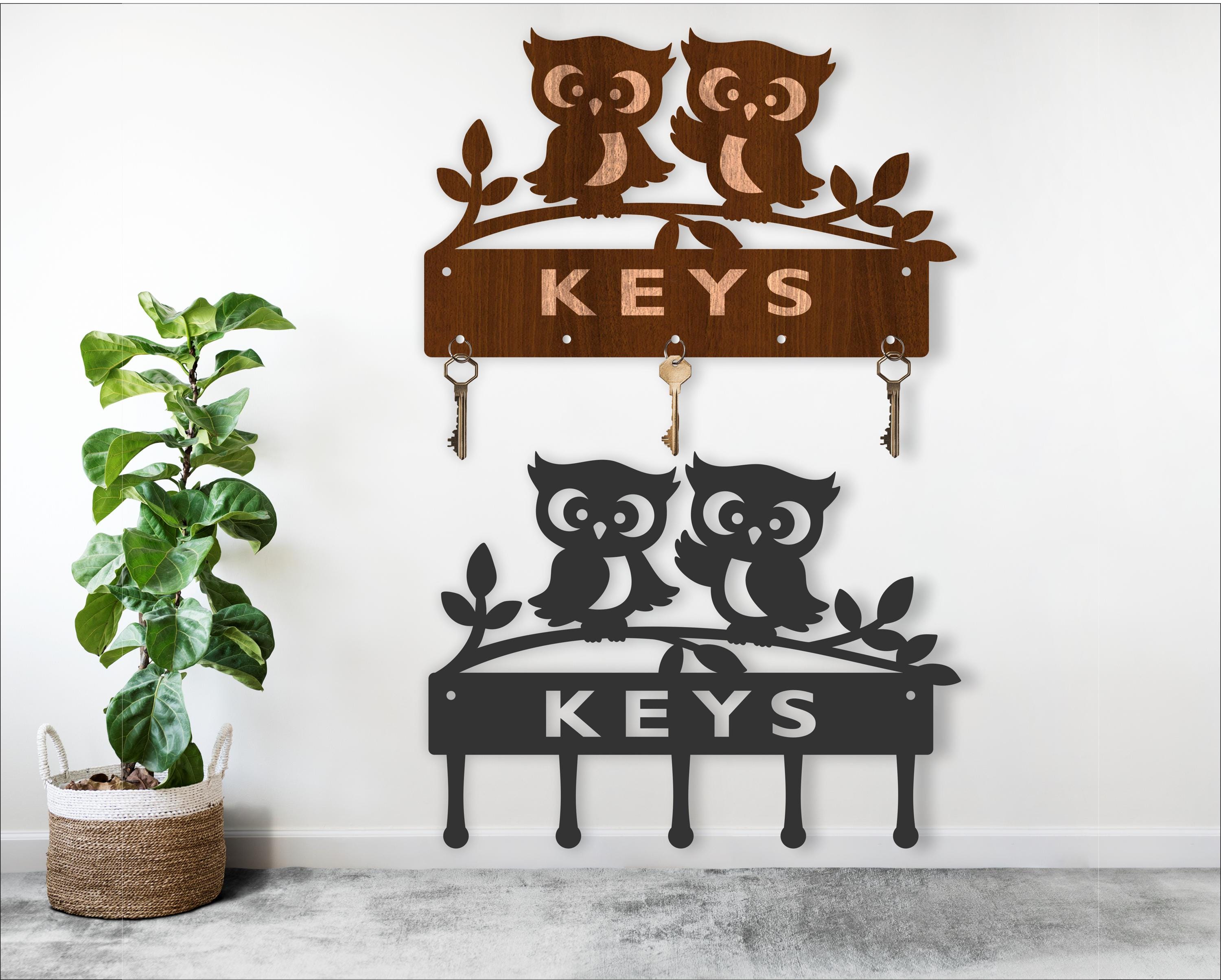 Owl Key Holder Laser Cut File: Wood & Metal Designs (Digital Download)