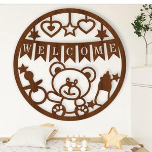 Baby Wandkunst, SVG-Datei. vektor, ai, cdr, dxf sofort download digital design, laser cut, wandkunst baby partythema