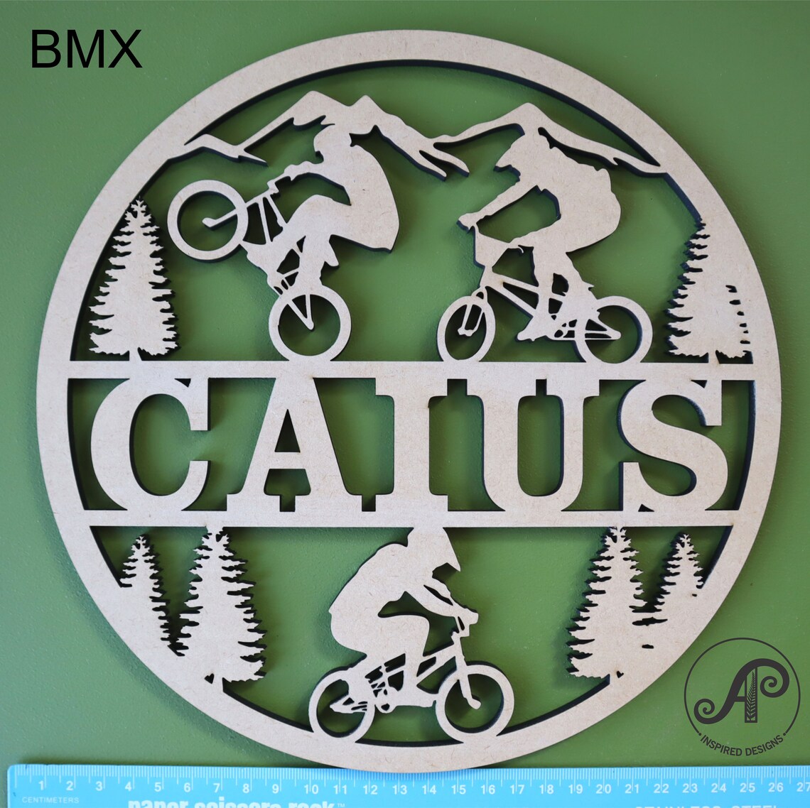 BMX Name Sign SVG Sports Themed Door or Wall Hanger Laser Etsy