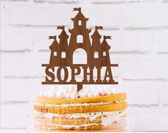 Personalized Castle Cake Topper: Laser Cut SVG Template (Digital Download)