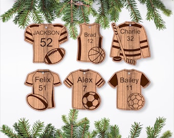 Sports Shirt Christmas Ornament SVG Laser Cut Template (Digital Download)