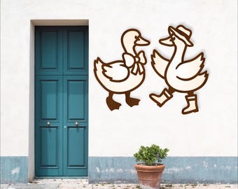 Goose Cutout SVG – Laser Cut Files, Geese Nursery Wall Art (Digital Download)