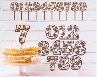 Butterfly Numbers Cake Topper SVG: Laser Cut Files (Digital Download)