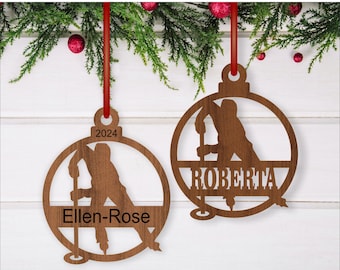 Ringette Christmas Ornaments SVG laser cut, instant download Pdf, Dxf, Ai and Cdr template.