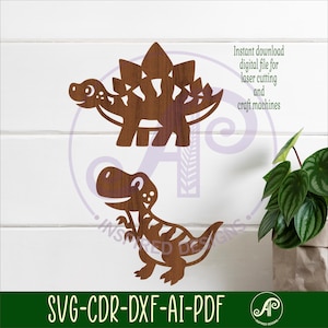 Dinosaur SVG Bundle: Laser Cut Dino Nursery Wall Art (Digital Download) image 4