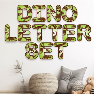Dinosaurusalfabetset. 2 laags letters. 47 letteropties SVG-bestand vectorbestand ai, cdr, dxf en pdf instant. dino-letters, dinosaurus
