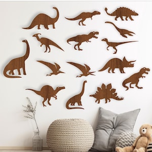 Paquete SVG de dinosaurio. 15 diseños, archivos vectoriales, archivo cortado por láser, formas. Ai, Cdr, Dxf descarga instantánea de archivos digitales dino